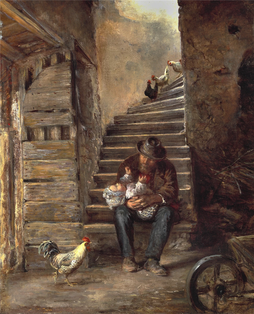 Elisabeth Jerichau Baumann - Nonno che si prende cura del nipote